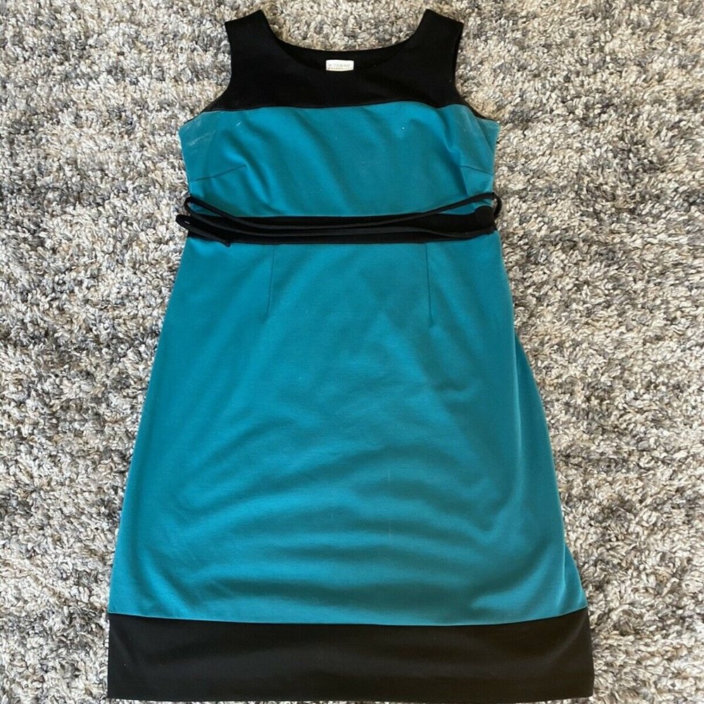 MOTHERHOOD MATERNITY Teal Black Colorblock Dress M